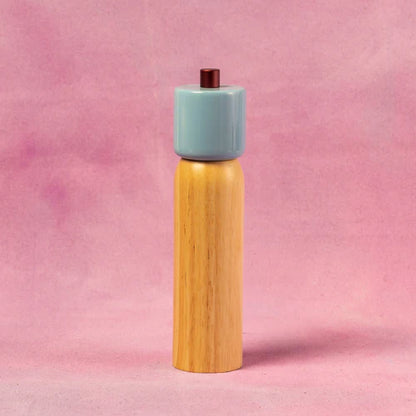 Maegen Large Salt/Pepper Grinder Sky Blue & Burgundy