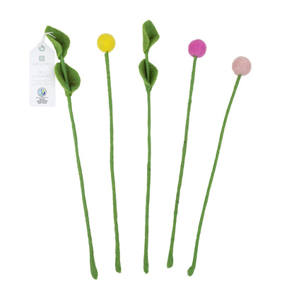 Felt Flowers Mellow 5pk