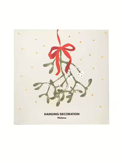 Metal Hanging Decoration Mistletoe Gold