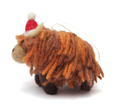 Mini Christmas Highland Cow