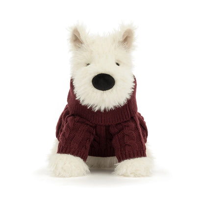 COMING SOON! Jellycat Munro Scottie Dog Winter Jumper (1+)