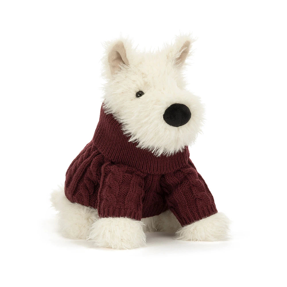 COMING SOON! Jellycat Munro Scottie Dog Winter Jumper (1+)