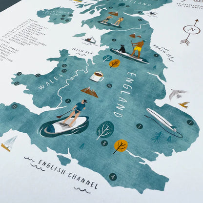 Great British Paddle - A3 Print