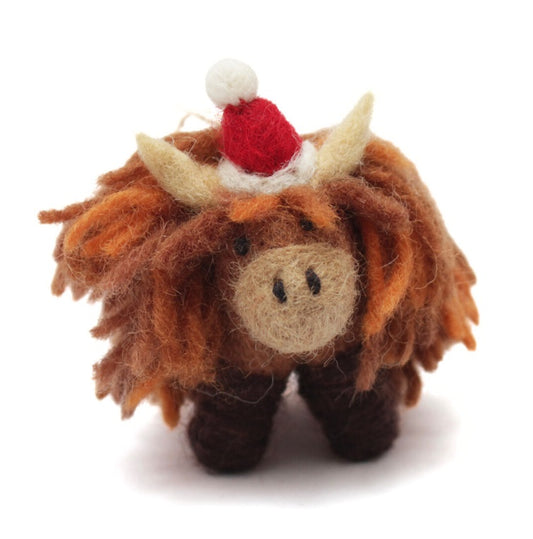 Mini Christmas Highland Cow