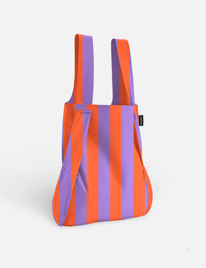 Notabag Original Bag/Backpack Red & Purple Stripes | Tote Bags & Backpacks