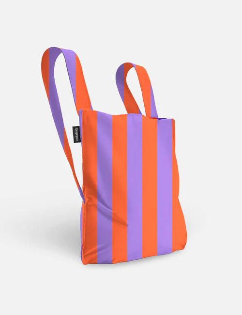Notabag Original Bag/Backpack Red & Purple Stripes | Tote Bags & Backpacks