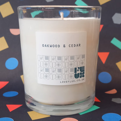 Flux Large Plant Wax Candle - Oakwood & Cedar