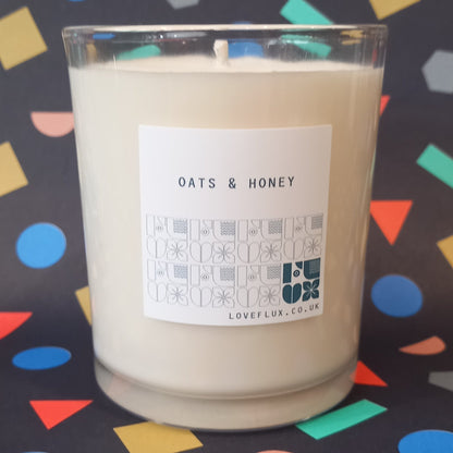 Flux Large Plant Wax Candle - Oats & Honey