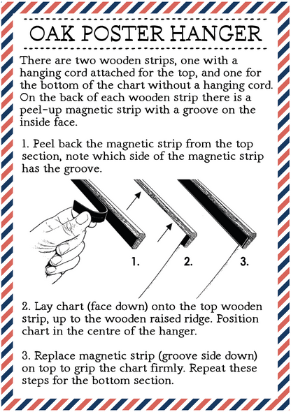 Oak Poster Hanger 51cm / 20in