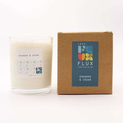 Flux Large Plant Wax Candle - Oakwood & Cedar