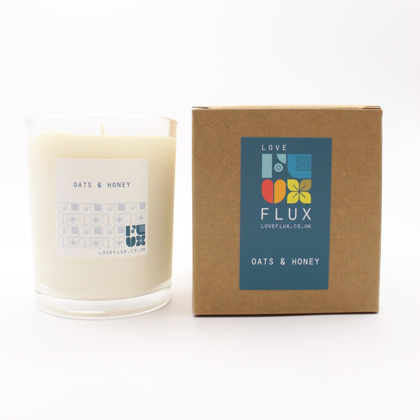 Flux Large Plant Wax Candle - Oats & Honey