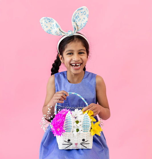 Spring Bunny Basket Pierre 17x25cm