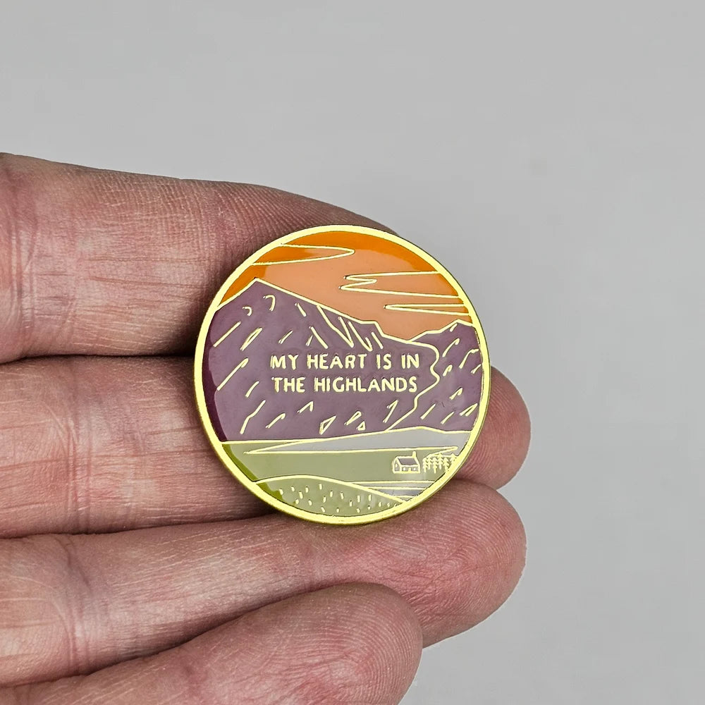 Enamel Pin Badge - Heart Is In The Highlands