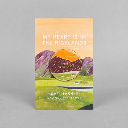 Enamel Pin Badge - Heart Is In The Highlands