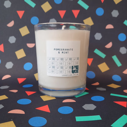 Flux Large Plant Wax Candle - Pomegranate & Mint