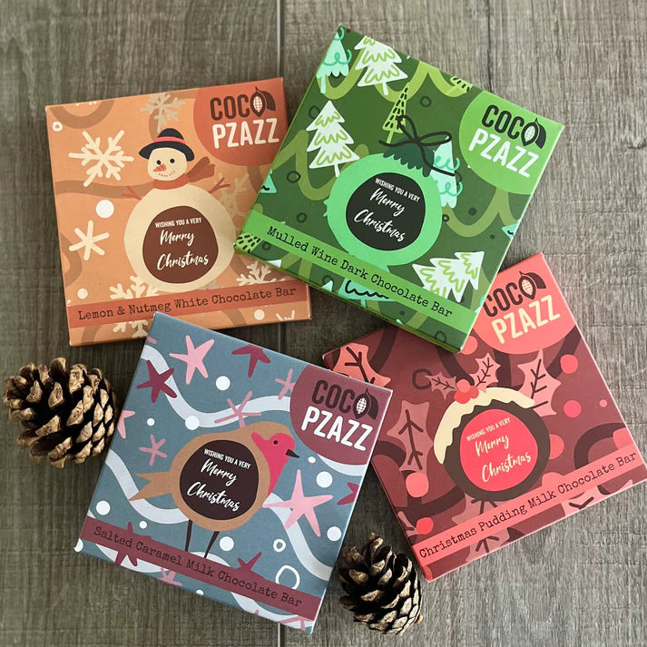 Coco Pzazz Christmas Mulled Wine Dark Chocolate Bar