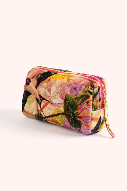 Powder Quilted Vanity Bag Cream Posy