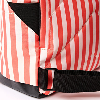 Canfield Backpack Small Canvas (Coral Stripe)
