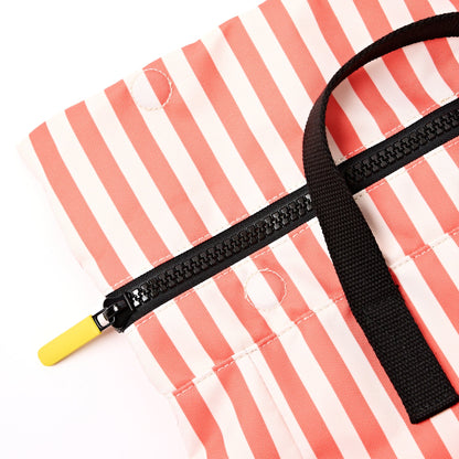 Canfield Backpack Small Canvas (Coral Stripe)