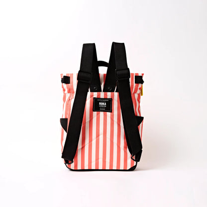 Canfield Backpack Small Canvas (Coral Stripe)