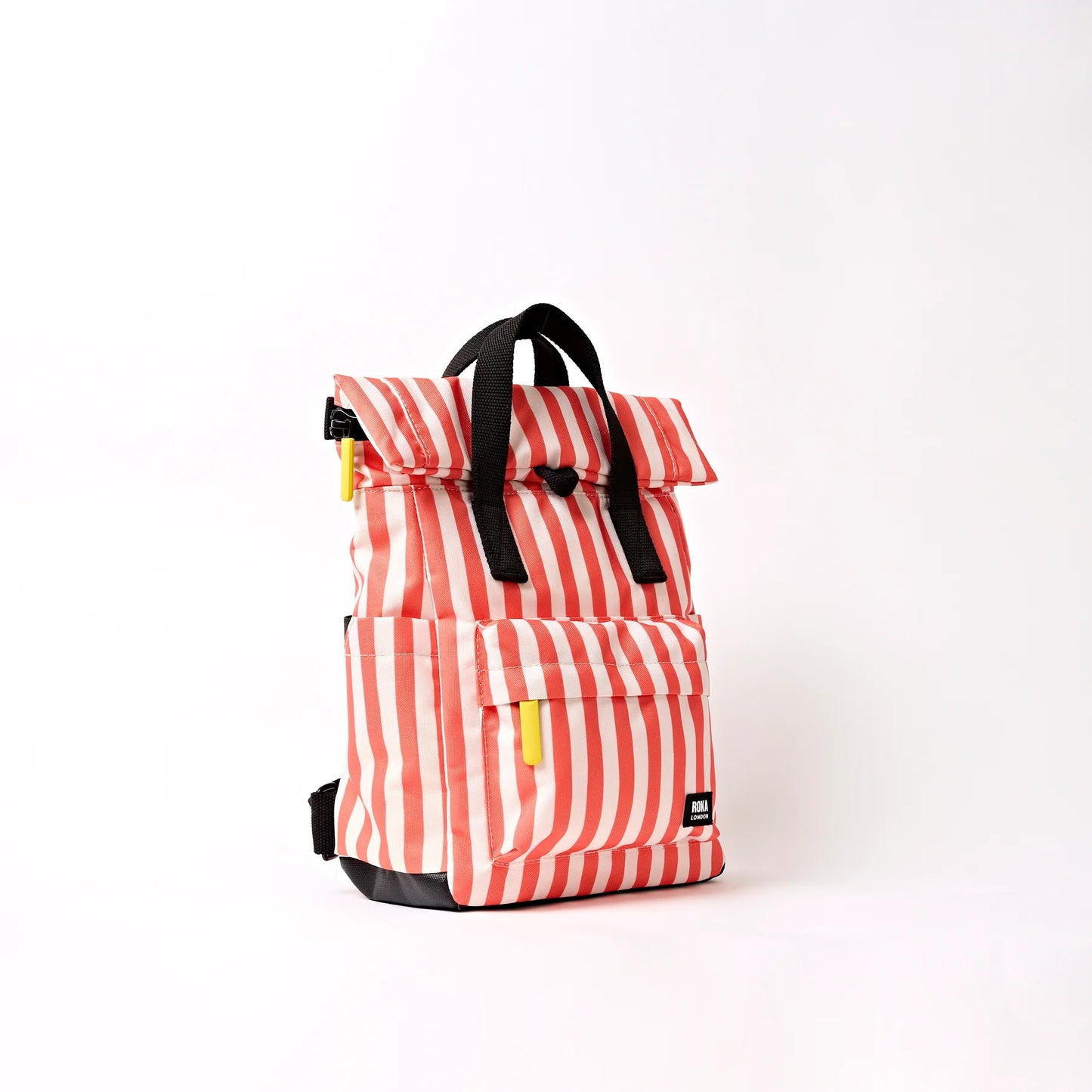 Canfield Backpack Small Canvas (Coral Stripe)