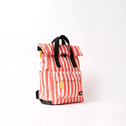 Canfield Backpack Small Canvas (Coral Stripe)