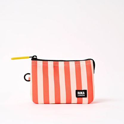 Carnaby Small Wallet Canvas (Coral Stripe)