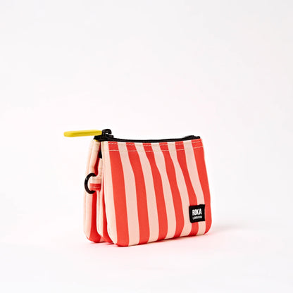 Carnaby Small Wallet Canvas (Coral Stripe)
