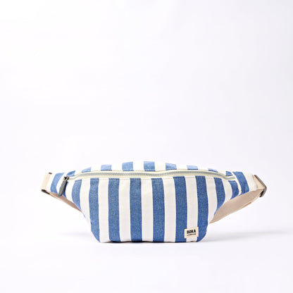 Mill Hill Cotton Crossbody Bag (Denim Stripe)