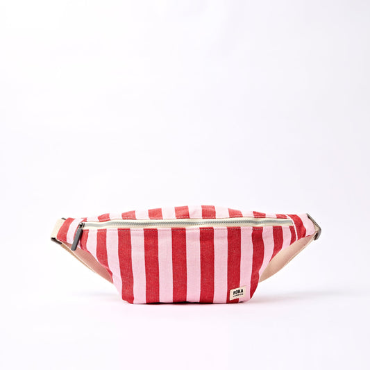 Mill Hill Cotton Crossbody Bag (Strawberry Stripe)