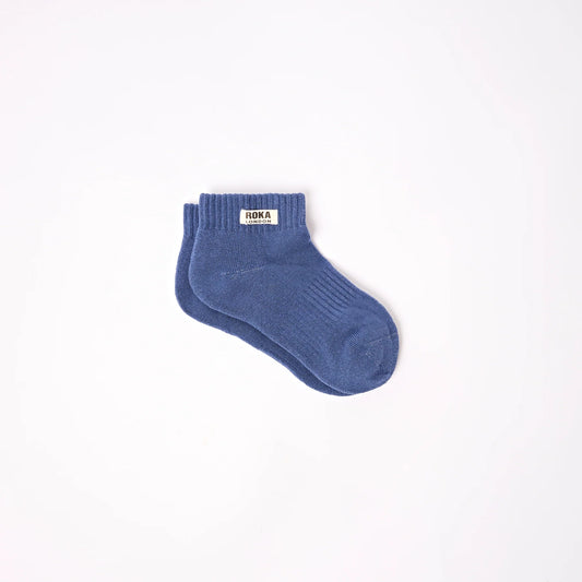Kids Wembley Crop Socks Coastal Blue (Age 4-6)