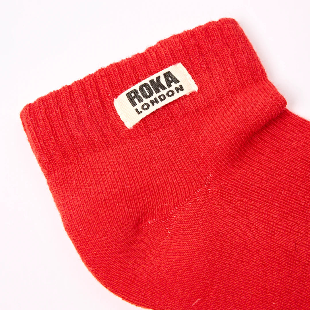 Kids Wembley Organic Cotton Socks Cranberry (Age 4-6)