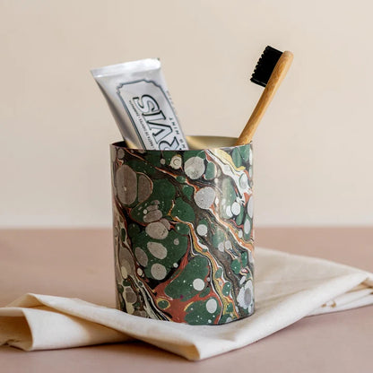 Enamel Pot The Art of Marbling