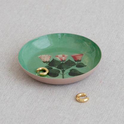 Round Enamel Tray Festival of Flowers