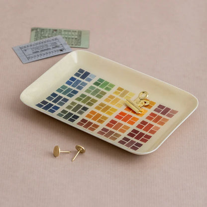 Rectangle Enamel Tray Watercolour Swatches