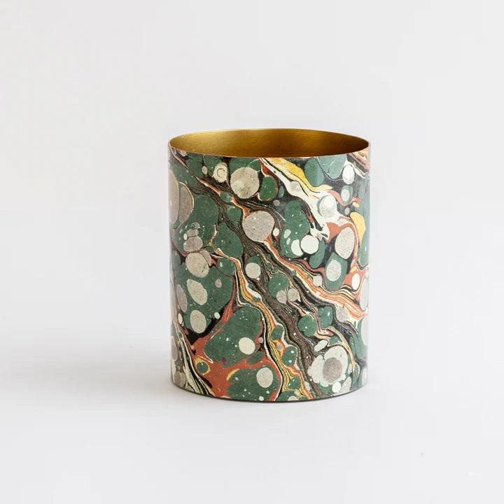Enamel Pot The Art of Marbling