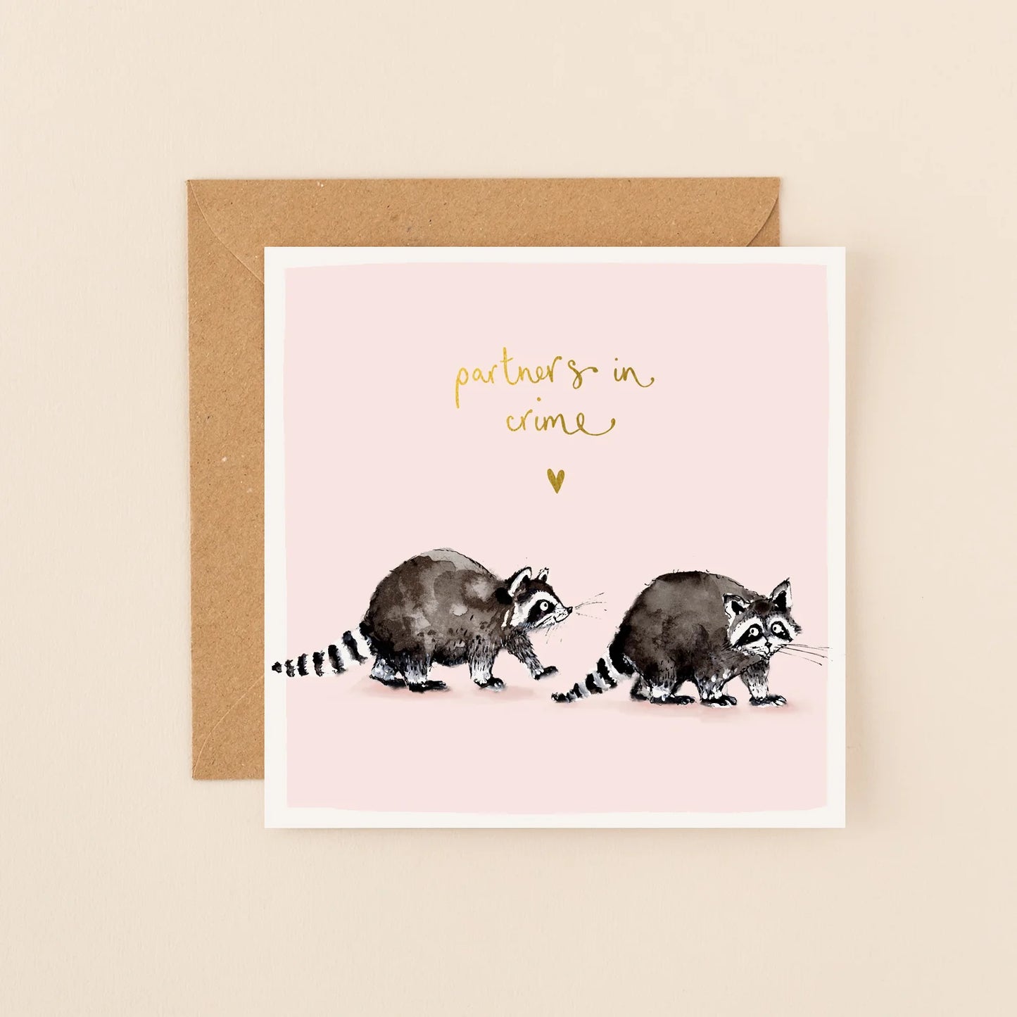 Valentine's Card Racoons