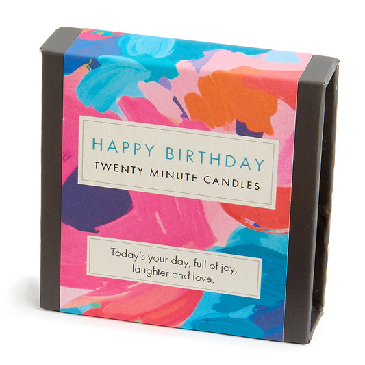 Twenty Minute Beeswax Candles - Happy Birthday (Abstract)