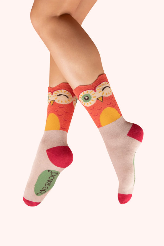Powder Ankle Socks Owl