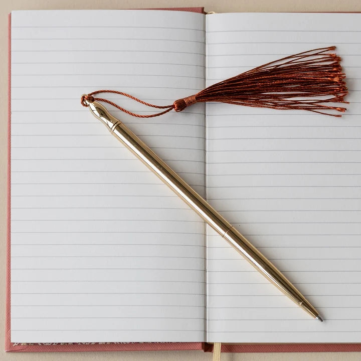 24k Gold Plated Ballpoint Pen Rust Tassel