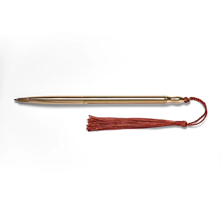 24k Gold Plated Ballpoint Pen Rust Tassel