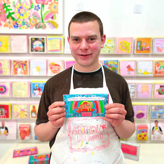Arthouse Rainbow Cat - Milk Chocolate Bar with Smoky Malt Crunch, Sea Salt & Cinnamon