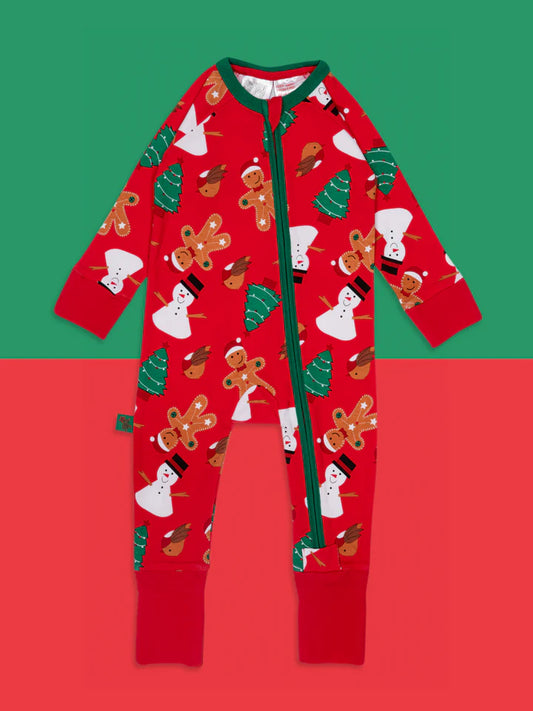 Christmas Zip Up Romper