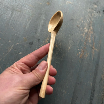 Hand Carved Silver Birch Small Serving Spoon