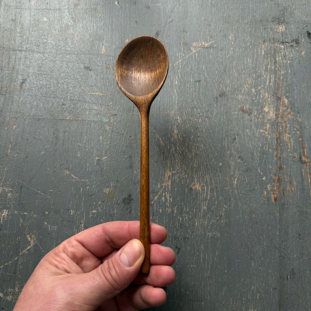 Hand Carved Ebonised Silver Birch Spoon