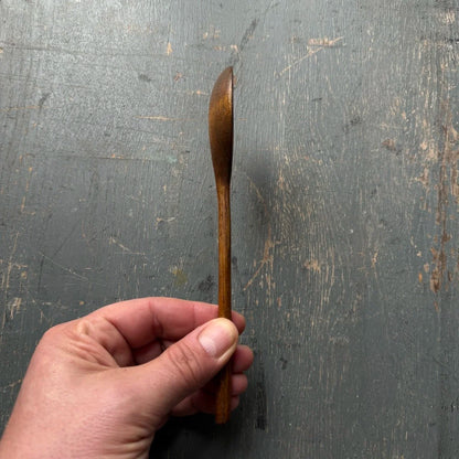 Hand Carved Ebonised Silver Birch Spoon