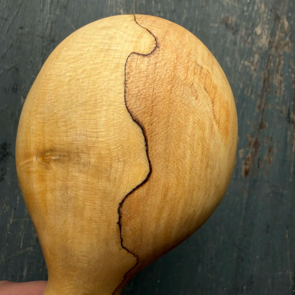 Hand Carved Spalted Beech Scoop Spoon
