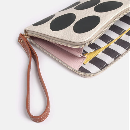 Caroline Gardner Travel Pouch Big Mono Spot