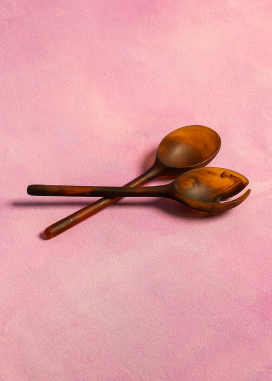 MAEGEN Resin Salad Servers (Amber)