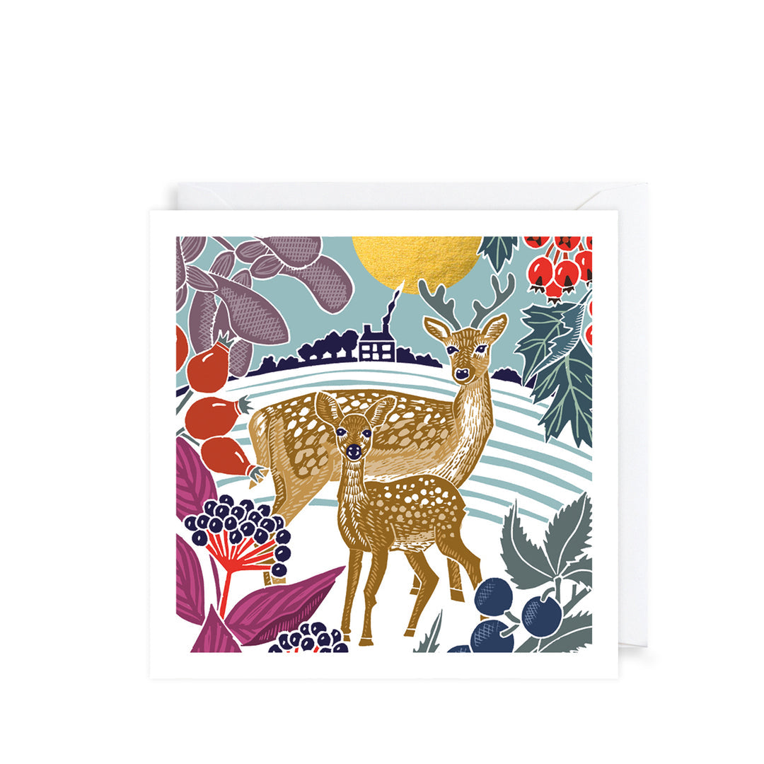 Christmas Card 10pk - Hare & Deer